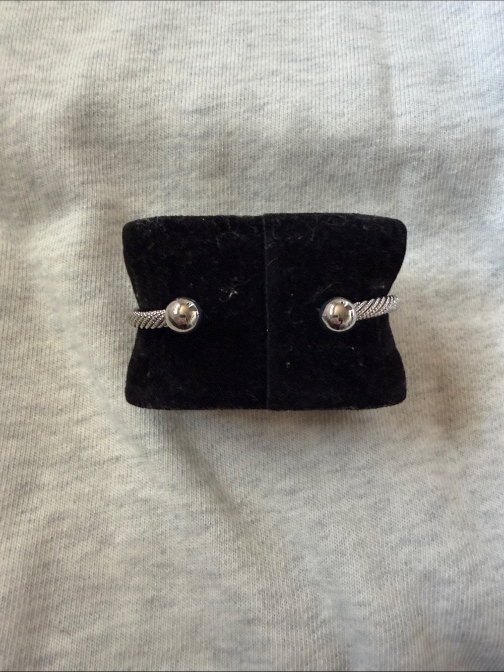 Silver Open Cable Cuff Bracelet - Silver